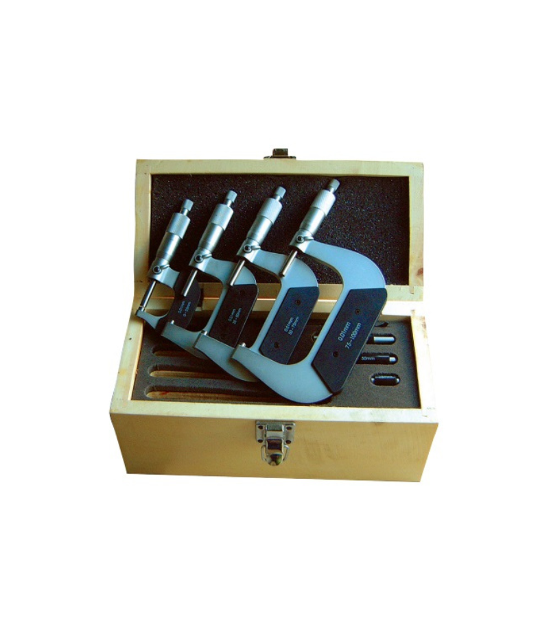 MIB Külső mikrométer készlet 4 részes, 100 – 200mm, 100mm 125mm 150mm 175mm, 01017082