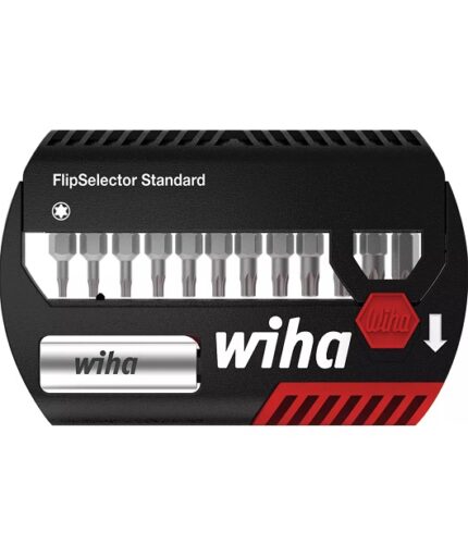 Wiha FlipSelector Standard TORX® behajtóhegy (bit)készlet, 25 mm, 1/4", 13 részes, 1 x T7 / 1 x T8 / 1 x T9 / 1 x T10 / 2 x T15 / 2 x T20 / 2 x T25 / 1 x T30 / 1 x T40, 39124